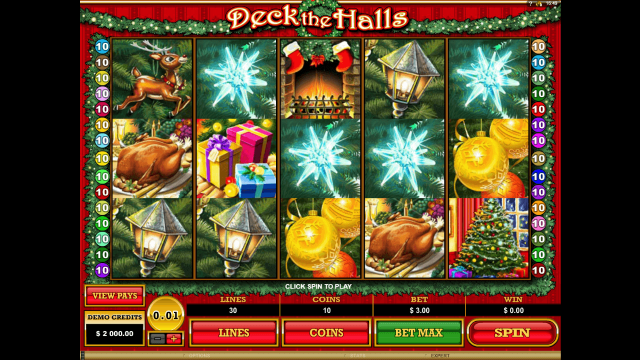 Бонусная игра Deck The Halls 1